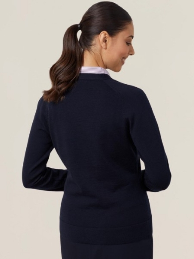 Picture of NNT Ladies Pure Wool V-Neck Button Up Cardigan